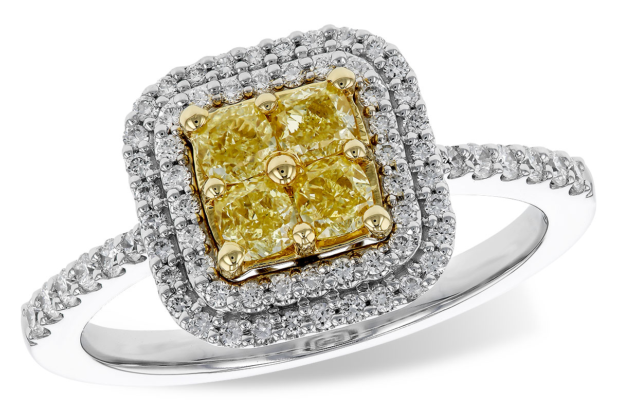 M329-85578: LDS RG .52 FANCY YELLOW DIAMONDS .85 TW