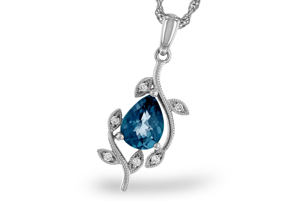 M329-85605: NECK 1.20 LONDON BLUE TOPAZ 1.25 TGW (8x6MM LBT)