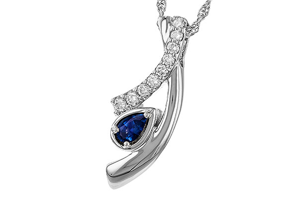 M329-87369: NECKLACE .23 SAPP .40 TGW (5x3 SAPP)
