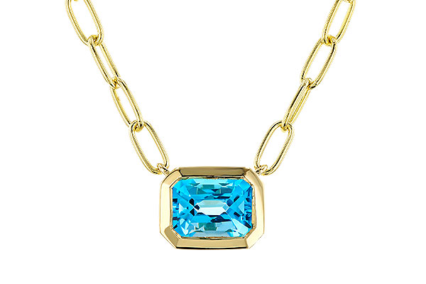 M329-87441: NECKLACE 1.20 SWISS BLUE TOPAZ (18")