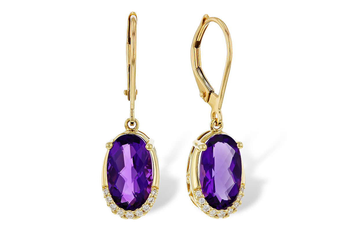M329-89269: EARRINGS 2.70 TW AMETHYST 2.78 TGW (10x6MM OV)
