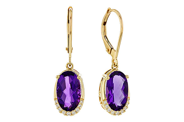 M329-89269: EARRINGS 2.70 TW AMETHYST 2.78 TGW (10x6MM OV)
