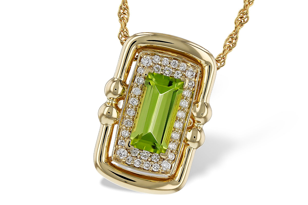 M329-90123: NECKLACE .72 PERIDOT .84 TGW (8x4MM PER)