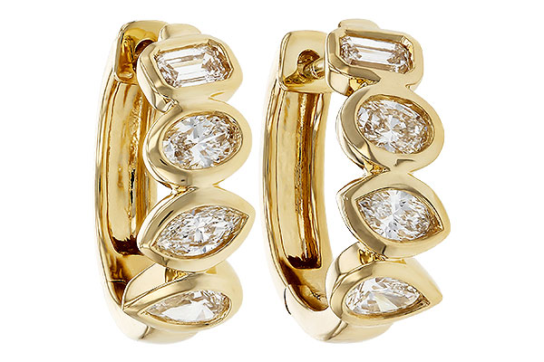 M330-72823: EARRINGS .68 TW FANCY CUT DIAS