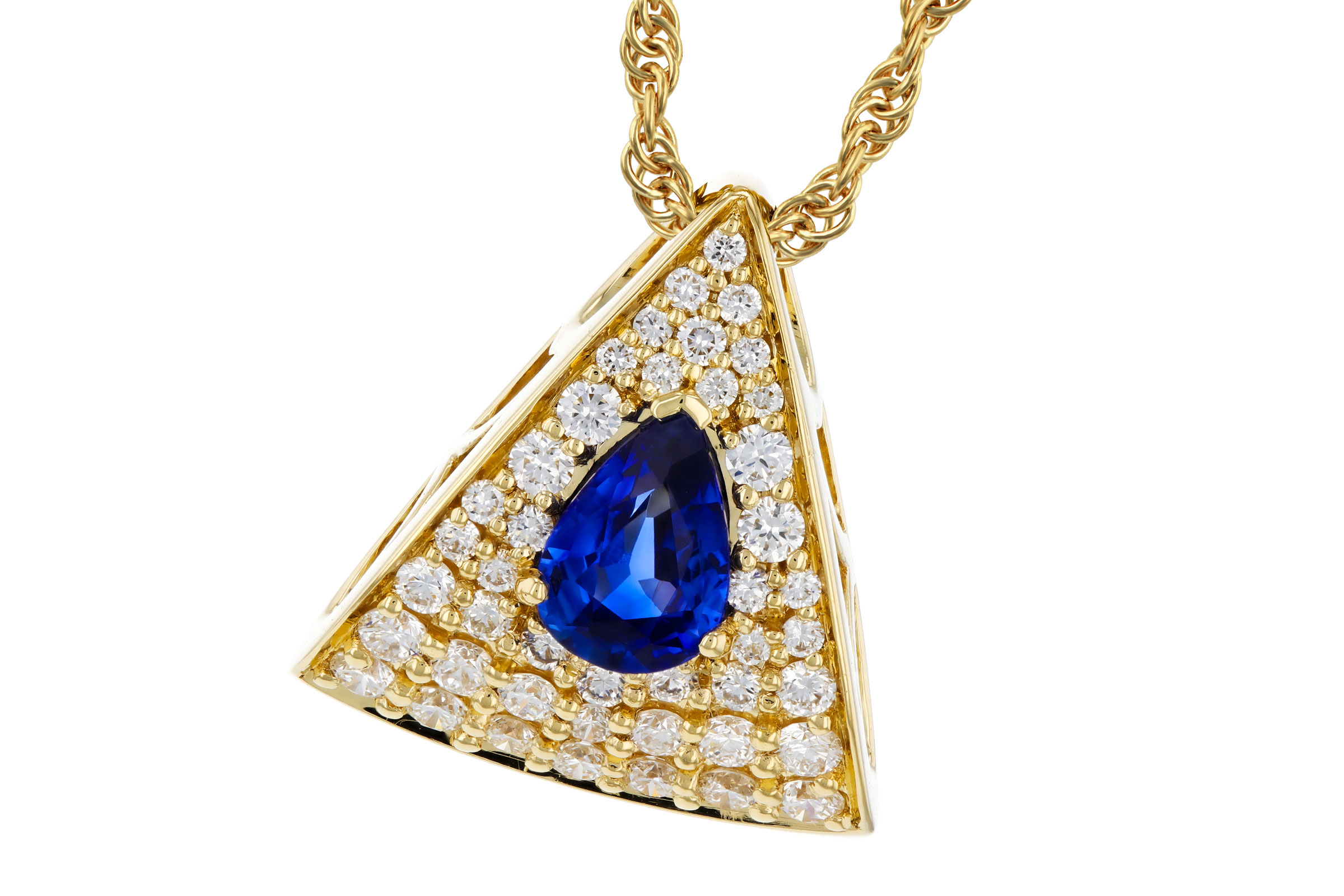 M330-74714: NECKLACE .51 SAPPHIRE .85 TGW (6x4MM SA)